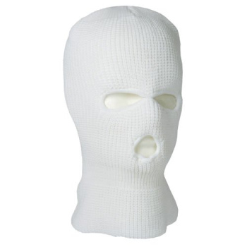 Cagoule Balaclava à trois trous, Mil-tec, blanc