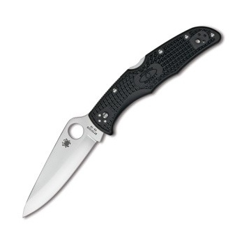 Couteau Spyderco Endura 4, tranchant lisse, manche noir FRN