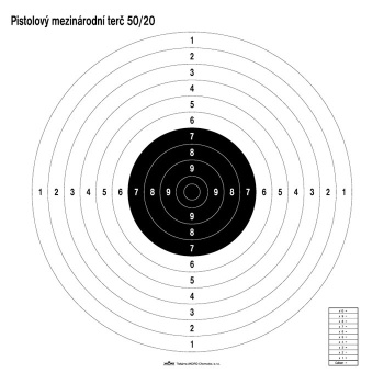 Cible internationale pour pistolet, 10 pièces