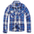 Chemise homme Check Shirt, Brandit, bleu-blanc, M