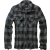 Chemise homme Check Shirt, Brandit, noir-gris, M