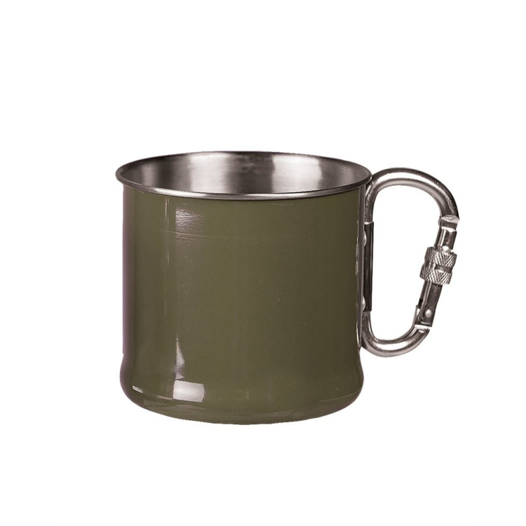 Mug en inox avec carabine, 500 ml, olive, Mil-Tec